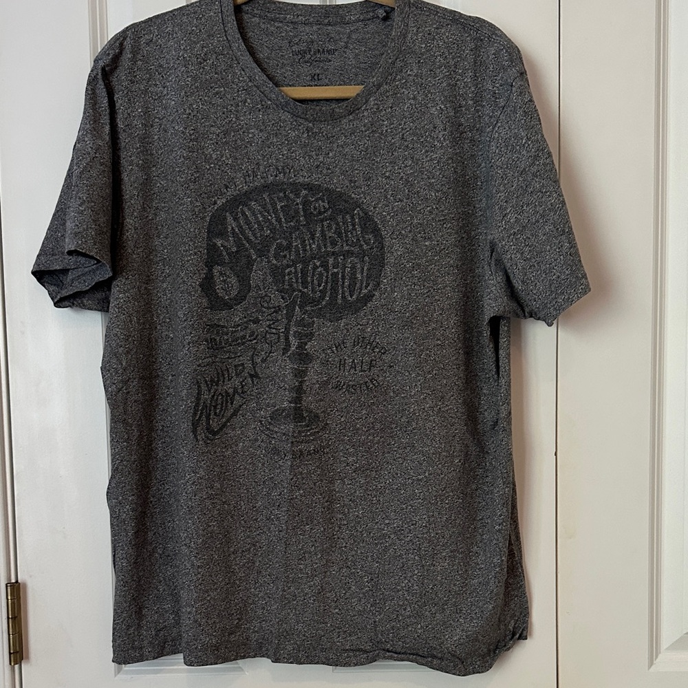 Men's Lucky Brand Gray Graphic T-Shirt